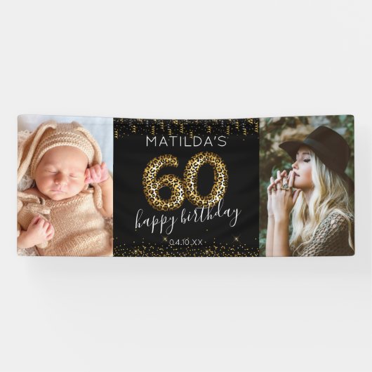 60ste Verjaardag Foto Banner (Horizontaal)