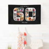 60ste verjaardag fotocollage spandoek (Insitu)