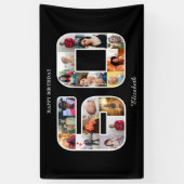 60ste verjaardag fotocollage spandoek (Verticaal)