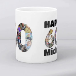 60ste verjaardag Fotogeheugen Fotografische afbeel Koffiemok