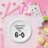 60ste verjaardag Gepersonaliseerd Vieren van de Gr Papieren Bordje (Feest)