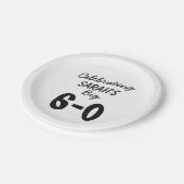 60ste verjaardag Gepersonaliseerd Vieren van de Gr Papieren Bordje (Gekanteld)
