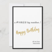 60ste verjaardag gewoon een aantal sarcastische gr kaart (Achterkant)