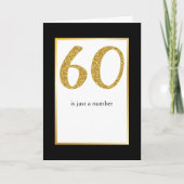 60ste verjaardag gewoon een getal leuke grap humor kaart (Voorkant)