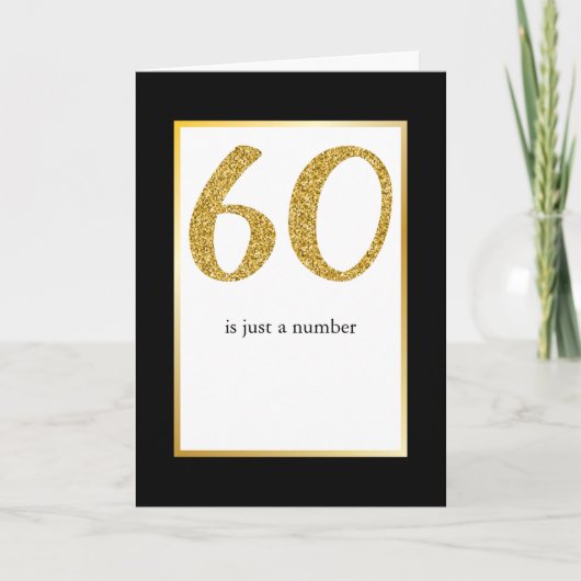60ste verjaardag gewoon een getal leuke grap humor kaart (Voorkant)
