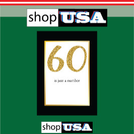 60ste verjaardag gewoon een getal leuke grap humor kaart