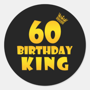 60ste verjaardag Gift voor 60 jaar oude Birthday K Ronde Sticker