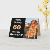 60ste verjaardag Golden Retriever Funny Schattige  Kaart (Gele Bloem)