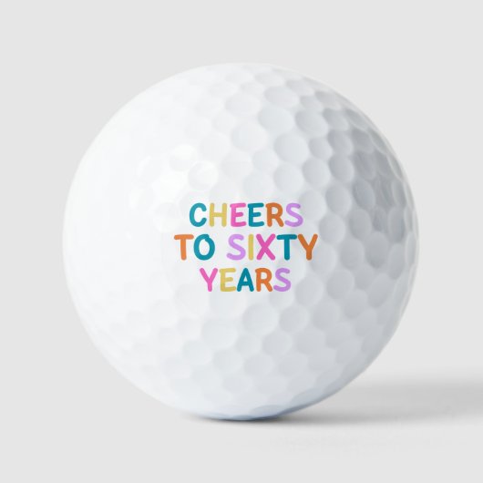 60ste verjaardag golfballen (Voorkant)