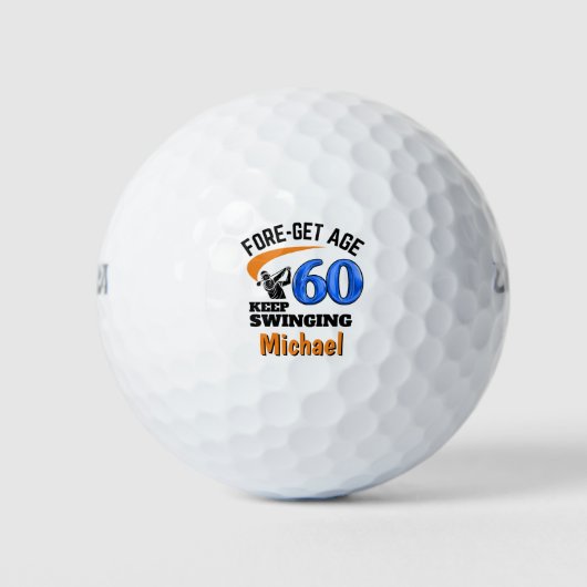 60ste verjaardag golfballen 60 jaar grappig cadeau (Voorkant)