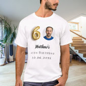 60ste verjaardag gouden foto t-shirt