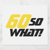 60ste Verjaardag Grappig Motivatie Zwart-wit Bier Etiket (Enkel label)