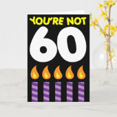 60ste verjaardag Grappig tarief Kaart (Gele Bloem)