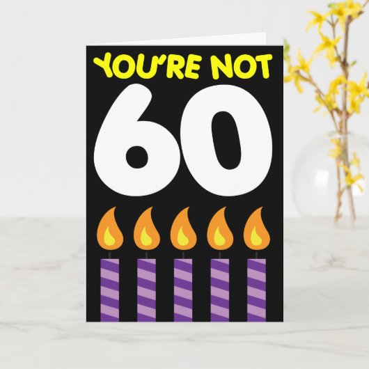 60ste verjaardag Grappig tarief Kaart (Gele Bloem)