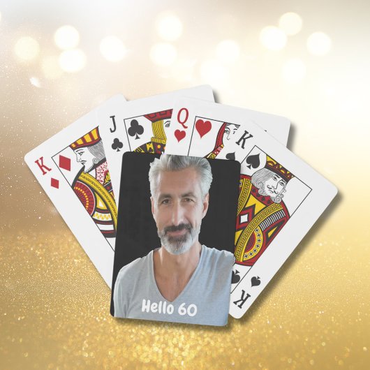 60ste verjaardag hallo 60 pokerkaarten