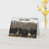 **60ste** VERJAARDAG "HEILIGE KOE" Kaart (Gele Bloem)