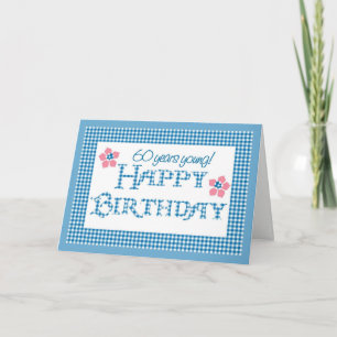 60ste Verjaardag, het Blauwe Patroon van de Kaart