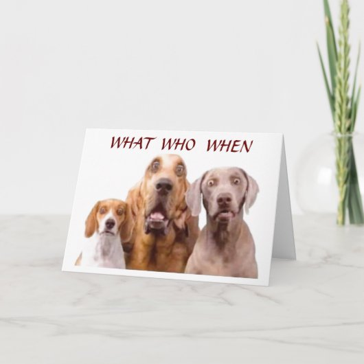 **60ste** VERJAARDAG ** HOE WANNEER???** Kaart (Voorkant)