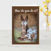 **60ste VERJAARDAG** HUMOR VAN EEN SCHATTIGEE COLT Kaart (Gele Bloem)