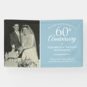 60ste verjaardag Huwelijksfoto Diamanten Welkom Spandoek (Horizontaal)