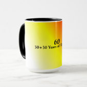 60ste verjaardag Jaren van ervaring Mok (Voorkant links)