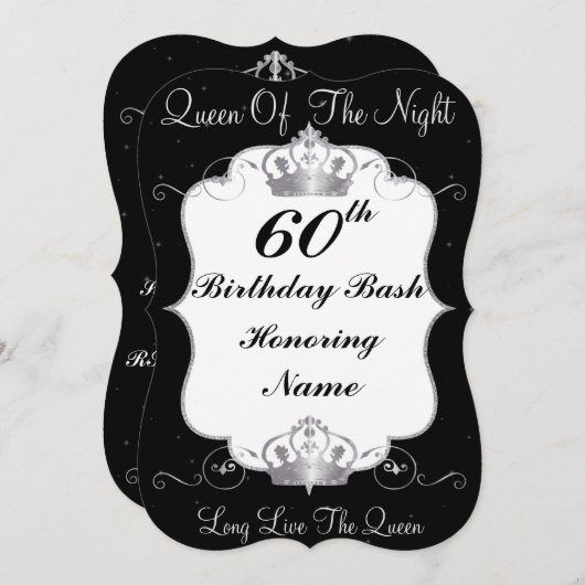 60ste, verjaardag kaart (Voorkant / Achterkant)