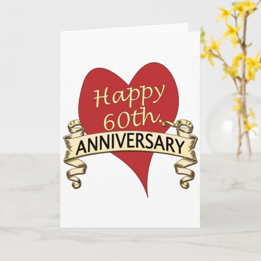 60ste. Verjaardag Kaart (Gele Bloem)