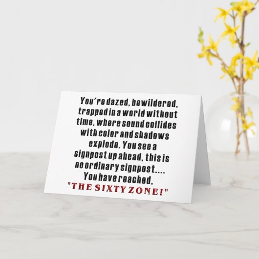 60ste Verjaardag Kaart (Gele Bloem)