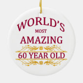 60ste. Verjaardag Keramisch Ornament (Achterkant)