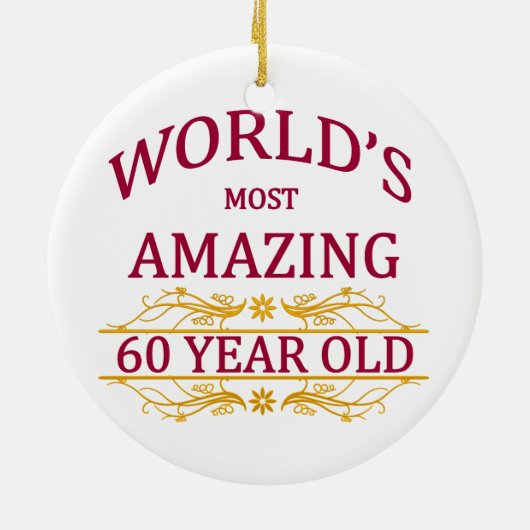 60ste. Verjaardag Keramisch Ornament (Achterkant)