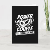 60ste verjaardag koppels die 60 jaar sterk getrouw kaart (Voorkant)