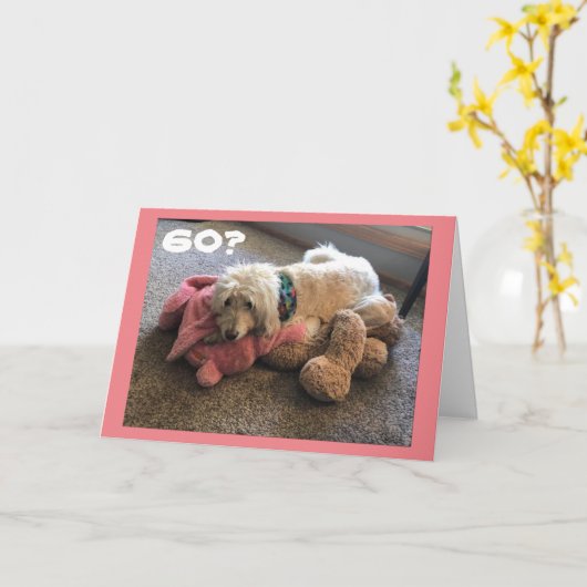 **60ste VERJAARDAG** MAAKT KATIE ZO UITGEPUT VOOR  Kaart (Gele Bloem)