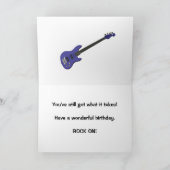 60ste verjaardag met een meisjesband kaart (Binnen)