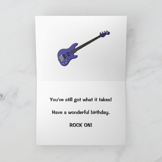 60ste verjaardag met een meisjesband kaart (Binnen)