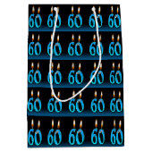 60ste verjaardag met oogbalkaarsen medium cadeauzakje (Voorkant)