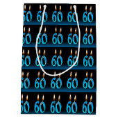 60ste verjaardag met oogbalkaarsen medium cadeauzakje (Achterkant)