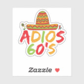 60ste Verjaardag Mexicaans Feest Cinco de Mayo Fie Sticker (Vel)