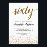 60ste verjaardag Modern Gold Confetti Stippen Scri Kaart<br><div class="desc">Het ontwerp is voorzien van 'sixty' in een Confetti Stippen script en een gouden confetti stippen accent. Als u de tekst 'sixty' wilt aanpassen naar een andere leeftijd,  kunt u ons gerust een e-mail sturen naar panggadesigns@gmail.com.</div>