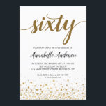 60ste verjaardag Modern Gold Confetti Stippen Scri Kaart<br><div class="desc">Het ontwerp is voorzien van 'sixty' in een Confetti Stippen script en een gouden confetti stippen accent. Als u de tekst 'sixty' wilt aanpassen naar een andere leeftijd,  kunt u ons gerust een e-mail sturen naar panggadesigns@gmail.com.</div>