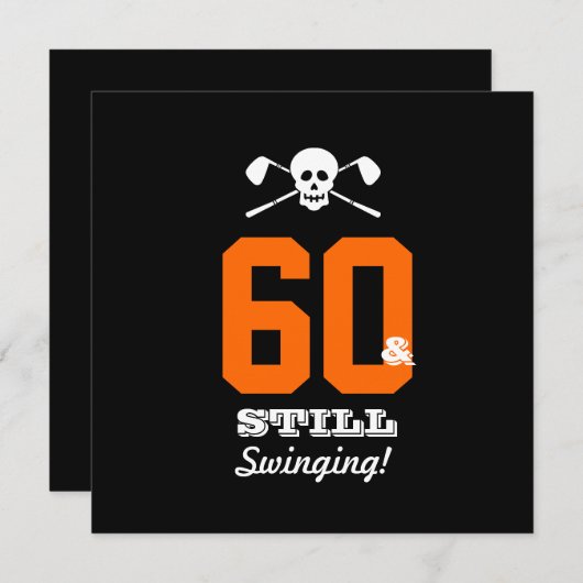 60ste verjaardag Nodig Golf uit - nog steeds zweve Kaart (Voorkant / Achterkant)