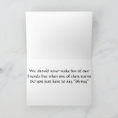 ***60ste VERJAARDAG*** OH MY - PLEZIER MAKEN MET J Kaart (Binnen)