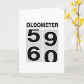 60ste verjaardag OLDOMETER Kaart (Gele Bloem)