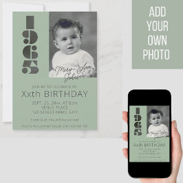 60ste verjaardag oude foto geboren in 1965 blauwgr kaart