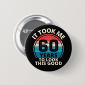 60ste verjaardag ronde button 5,7 cm (Voorkant /achterkant)