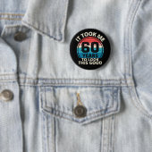 60ste verjaardag ronde button 5,7 cm (In situ)