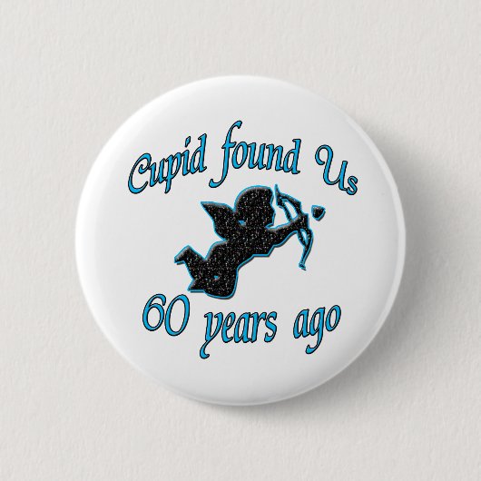 60ste. Verjaardag Ronde Button 5,7 Cm (Voorkant)