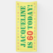 60ste verjaardag spandoek (Verticaal)