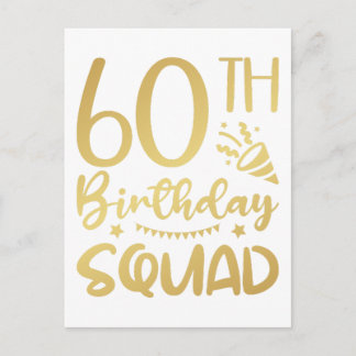 60ste verjaardag Squad 60 feest Crew Briefkaart