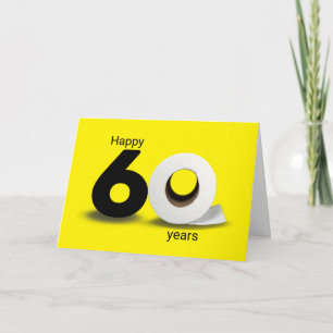 60ste verjaardag toiletpapier rol kaart