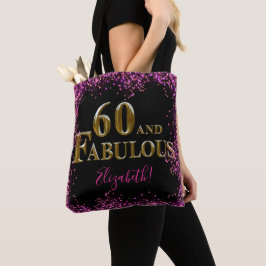 60ste verjaardag tote bag
